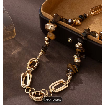 Bohemian Necklace Handcrafted with Natural Stones