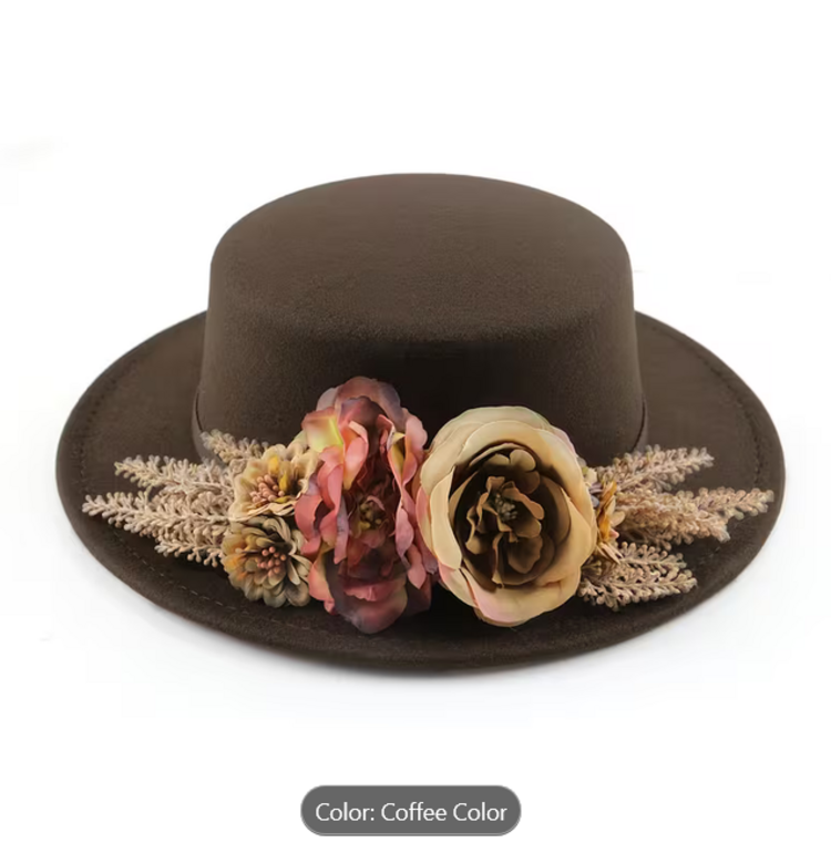 Boho  Floral Hat