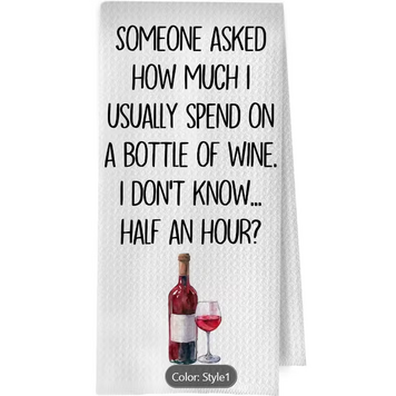 Time Spent Wine - Half Hour Towel
