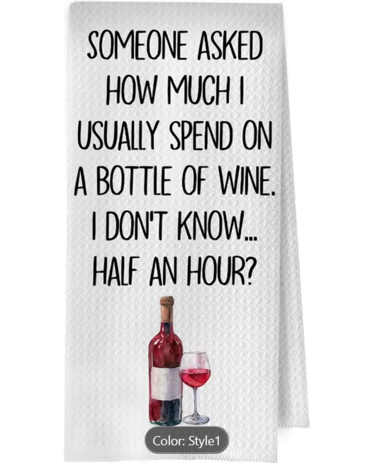 Time Spent Wine - Half Hour Towel