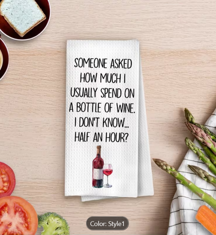Time Spent Wine - Half Hour Towel