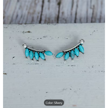 Elegant Bohemian Turquoise Dangle Earrings
