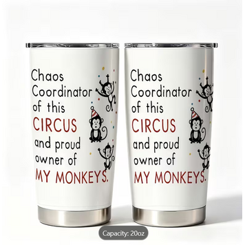 20oz Circus Monkey Tumbler