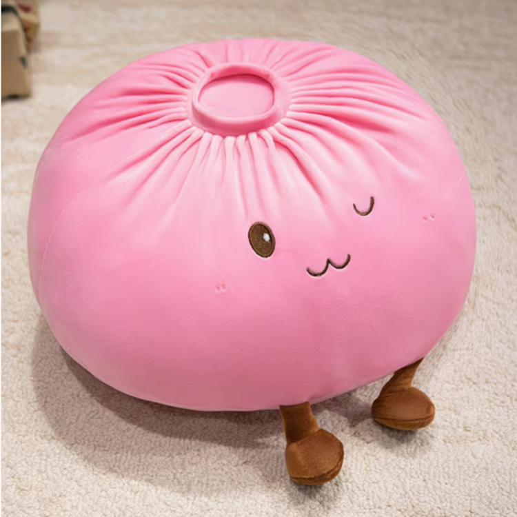 11" Pink Dumpling Pillow