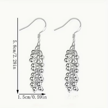 Luminos Beaded Tassel Drop Earrings