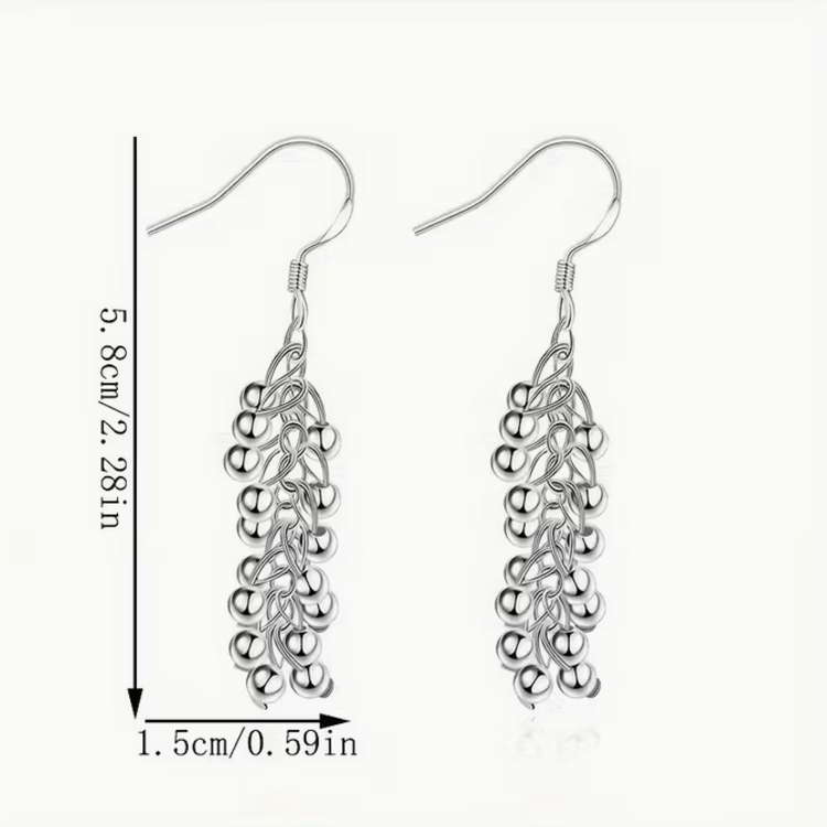 Luminos Beaded Tassel Drop Earrings