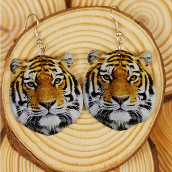 Acrylic Tiger Earrings