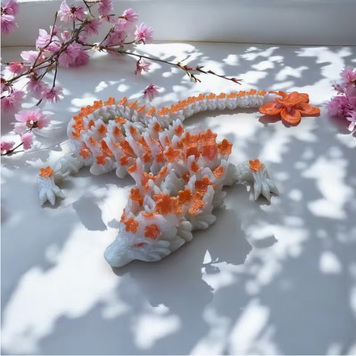 3D Printed 11.4" Dragon -Fluroescent Orange