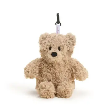 Warmies Brown Curly Bear Bag Charm