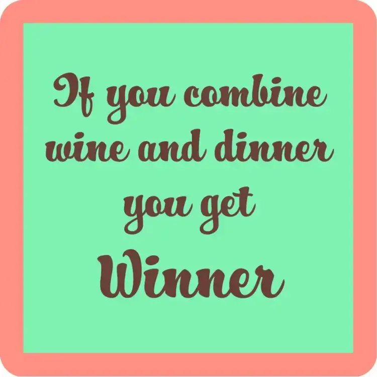 Drinks on Me Winner Coaster