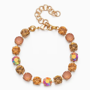 Colorful Rhinestone Gold Plated Bracelet