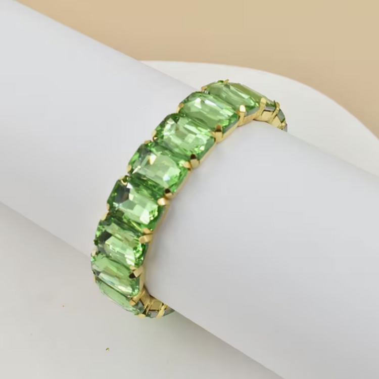 Rectangular Glass Bracelet - Green