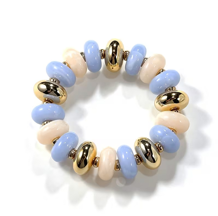 Chunky Bead Bracelets - Blue