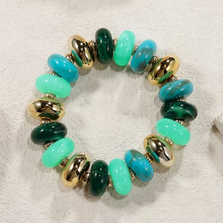 Chunky Bead Bracelets - Green