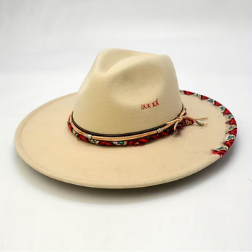 Vintage Braided Hat Beige