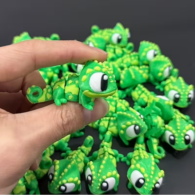 3D Printed Green Lizard