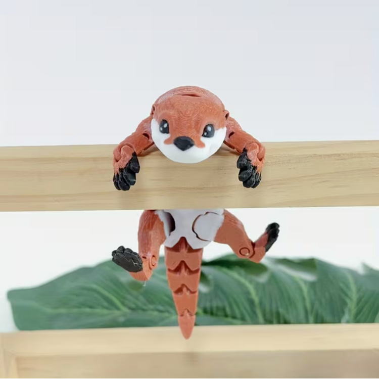 3D Printed Brown Otter Figurine