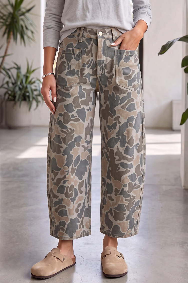 Camouflage Shift Ankle Length Jeans