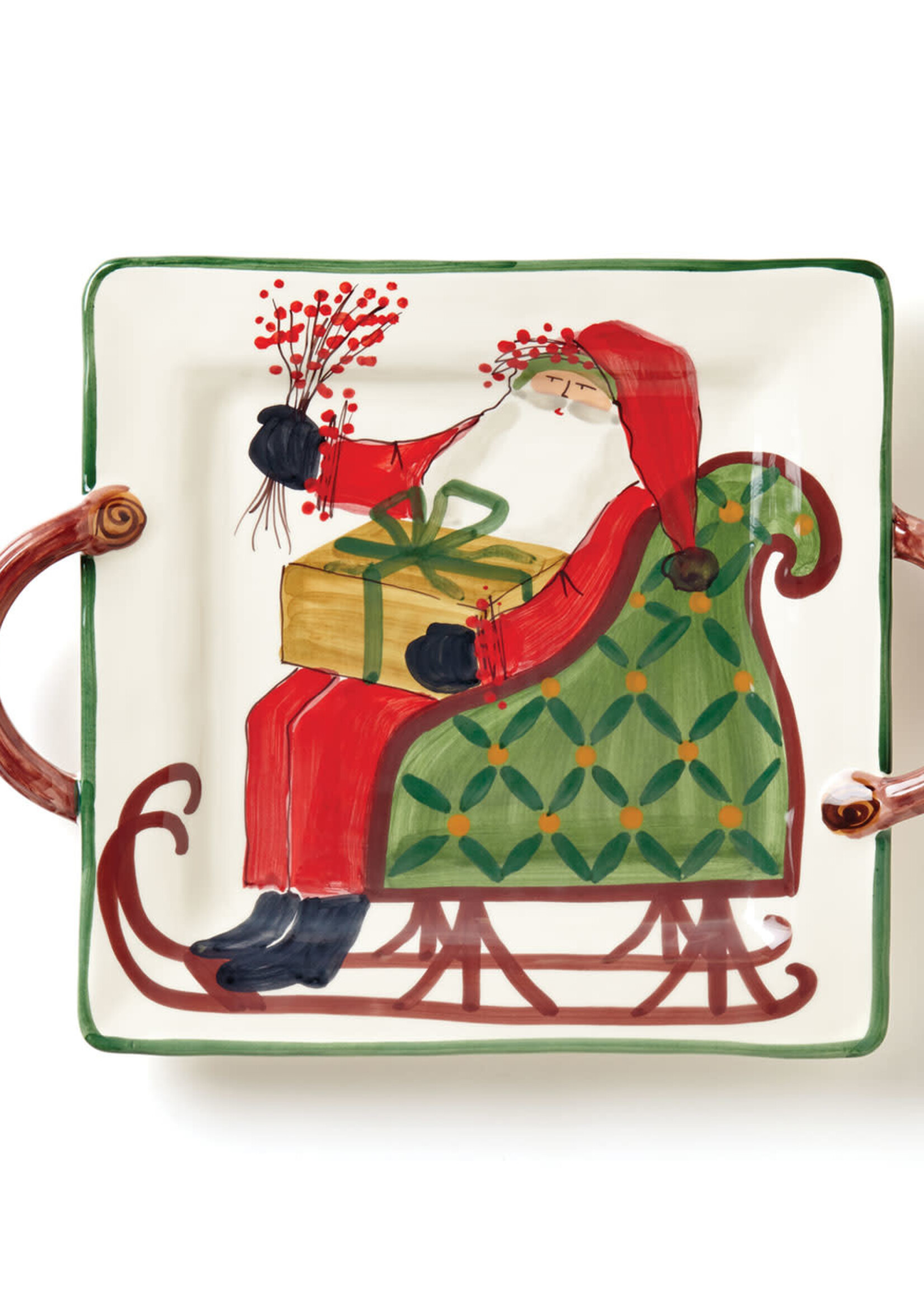 Vietri OSN Handled Square Platter w/ Retired Price