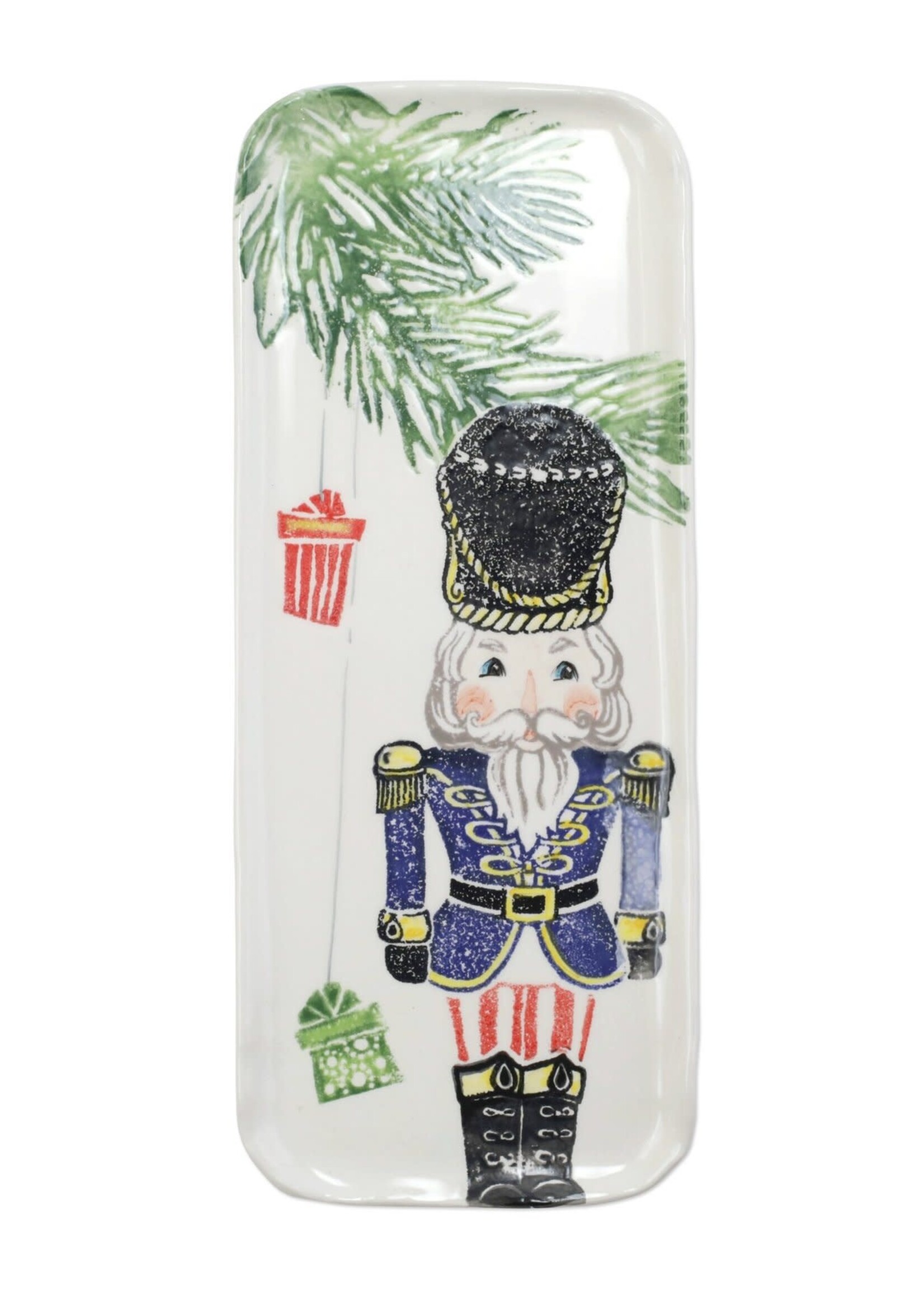 Vietri Nutcrackers Narrow Rectangular Platter w/ Retired Price