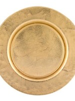 Badash Glamour Gold 13" Handmade Glass Charger with Gold Rim Finish
