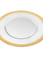 Badash Gold Border Round 13 ” Glass Charger Plate