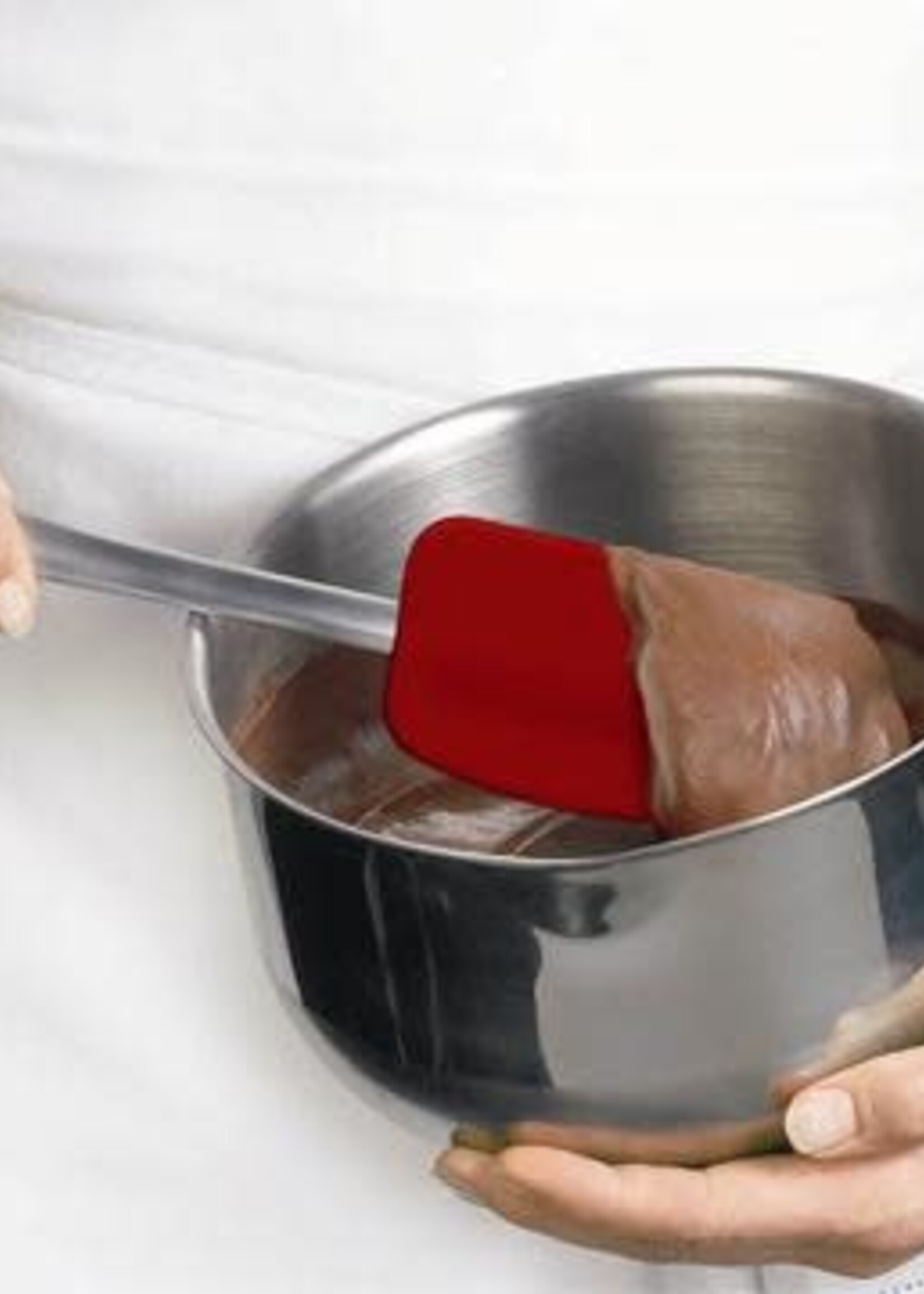 Silicone Spatula : Red 12" with Stainless Handle