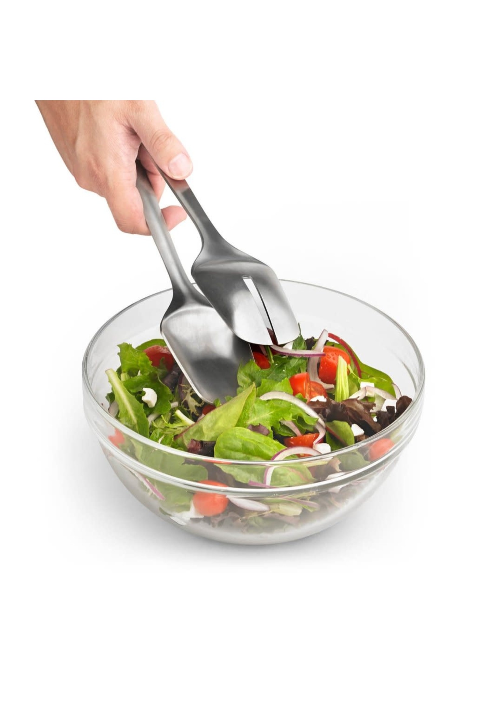 Cuisipro Silver Stainless Steel Salad Tongs - The Culinarium