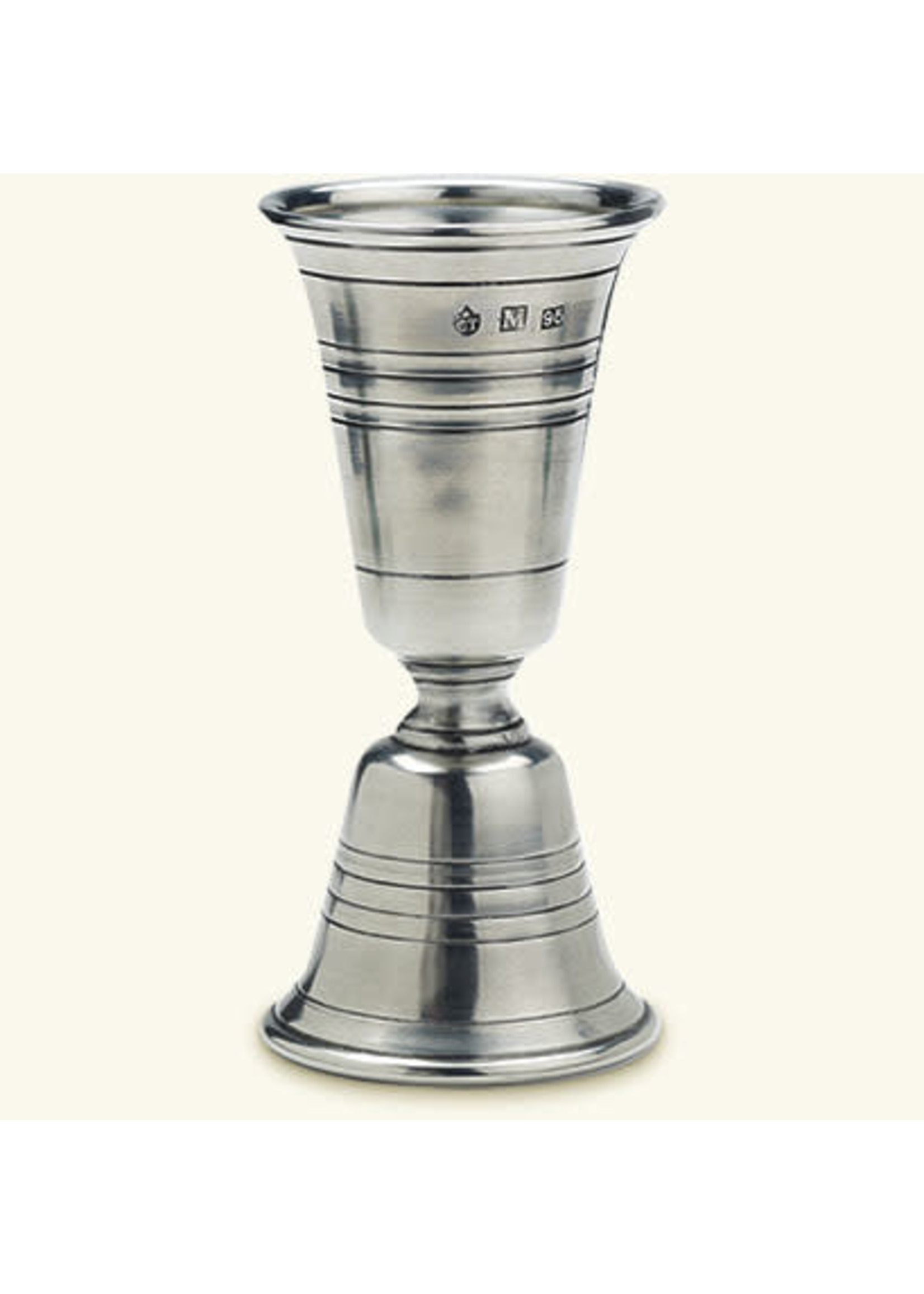 Cocktail Jigger - Double Jigger With Easy to Read Measurements Inside  (Silver)