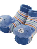 Blue Bear Rattle Toe Socks