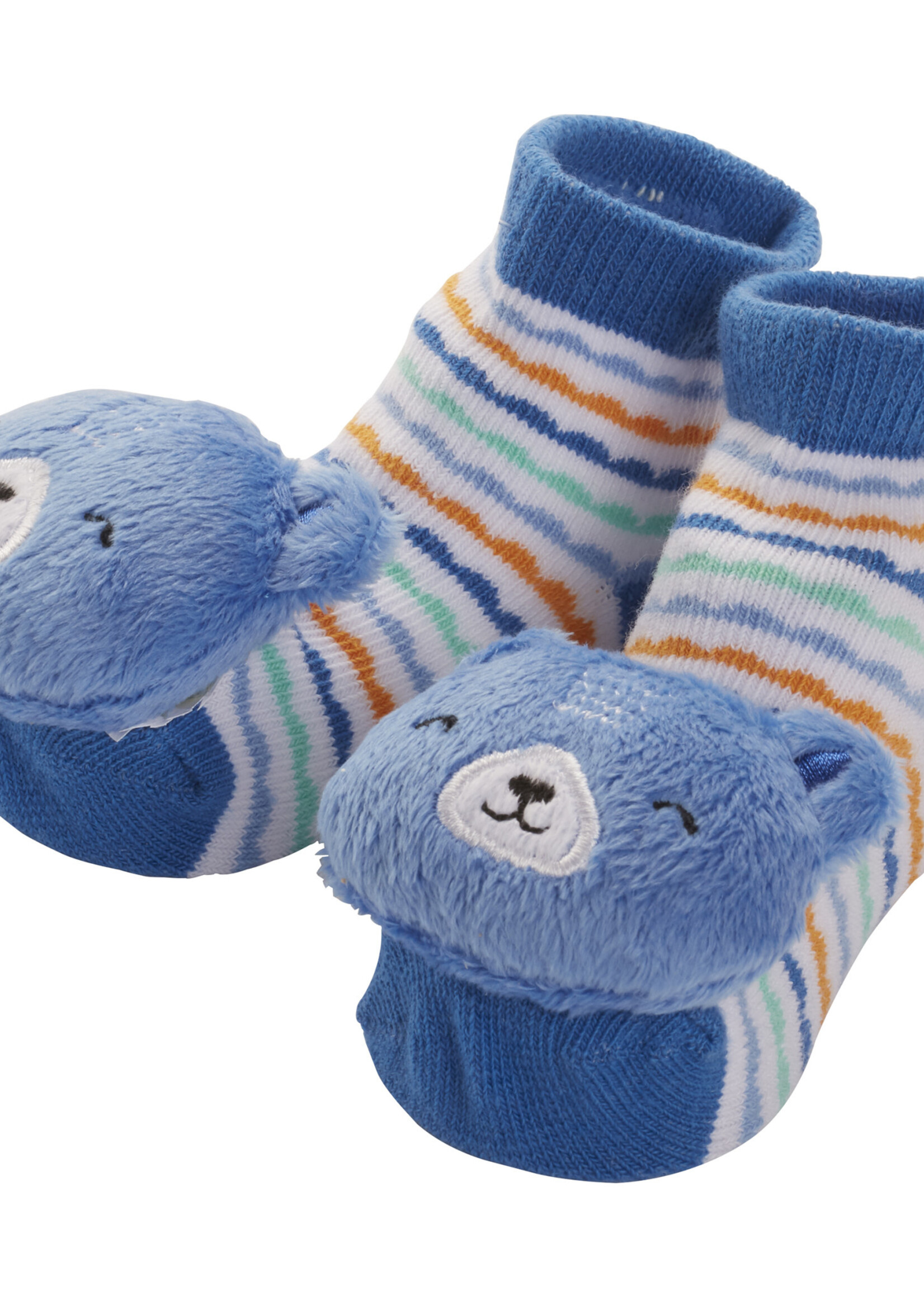 Blue Bear Rattle Toe Socks