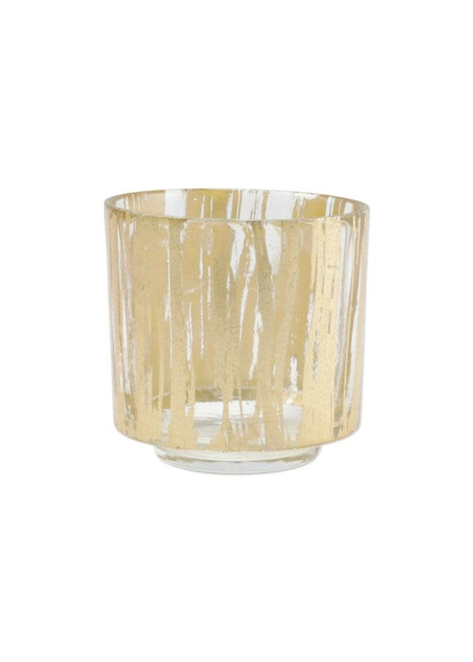 Vietri Gold Brushstroke Votive Rufolo Glass