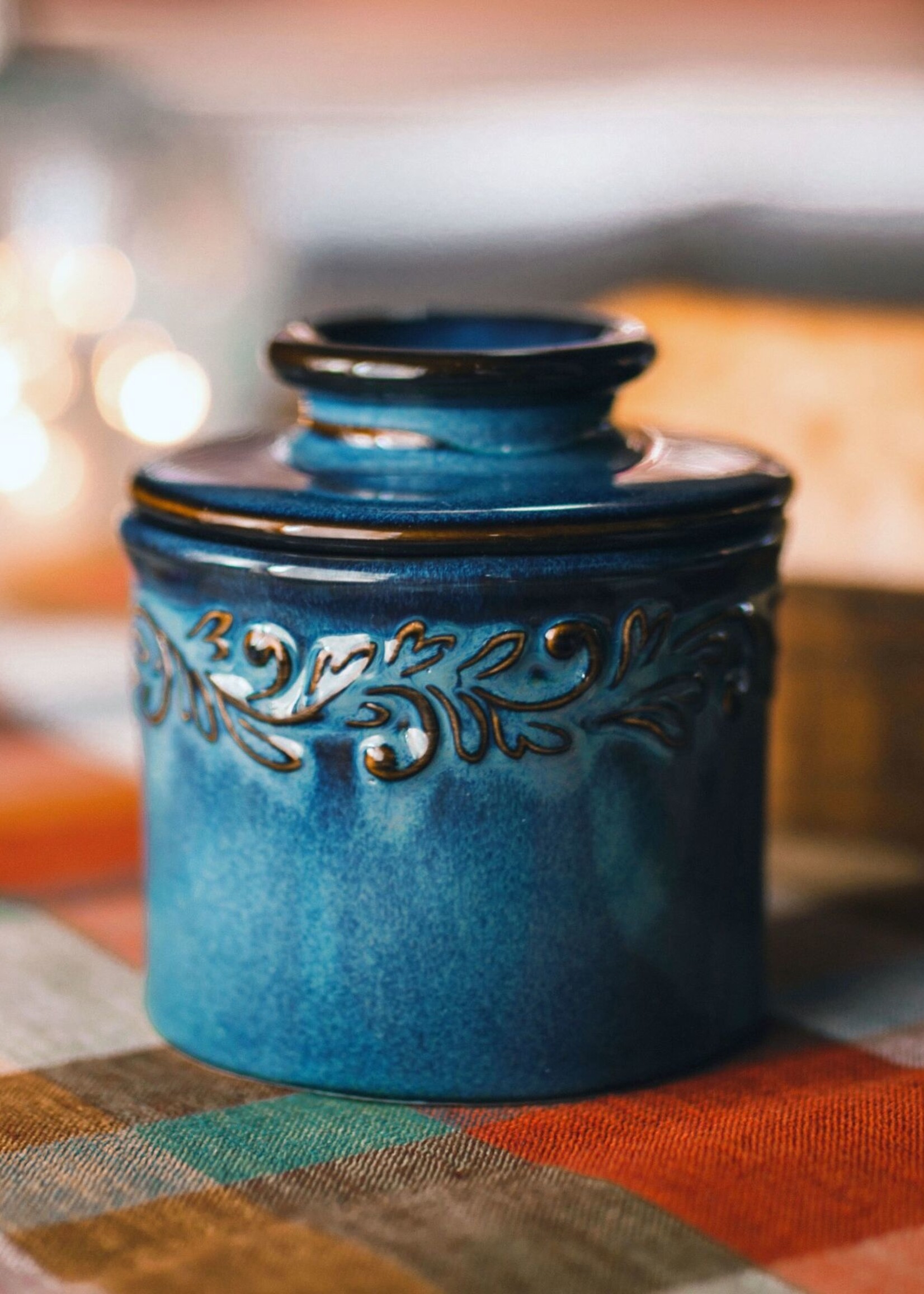 Crock Denim Blue Antique Butter Bell