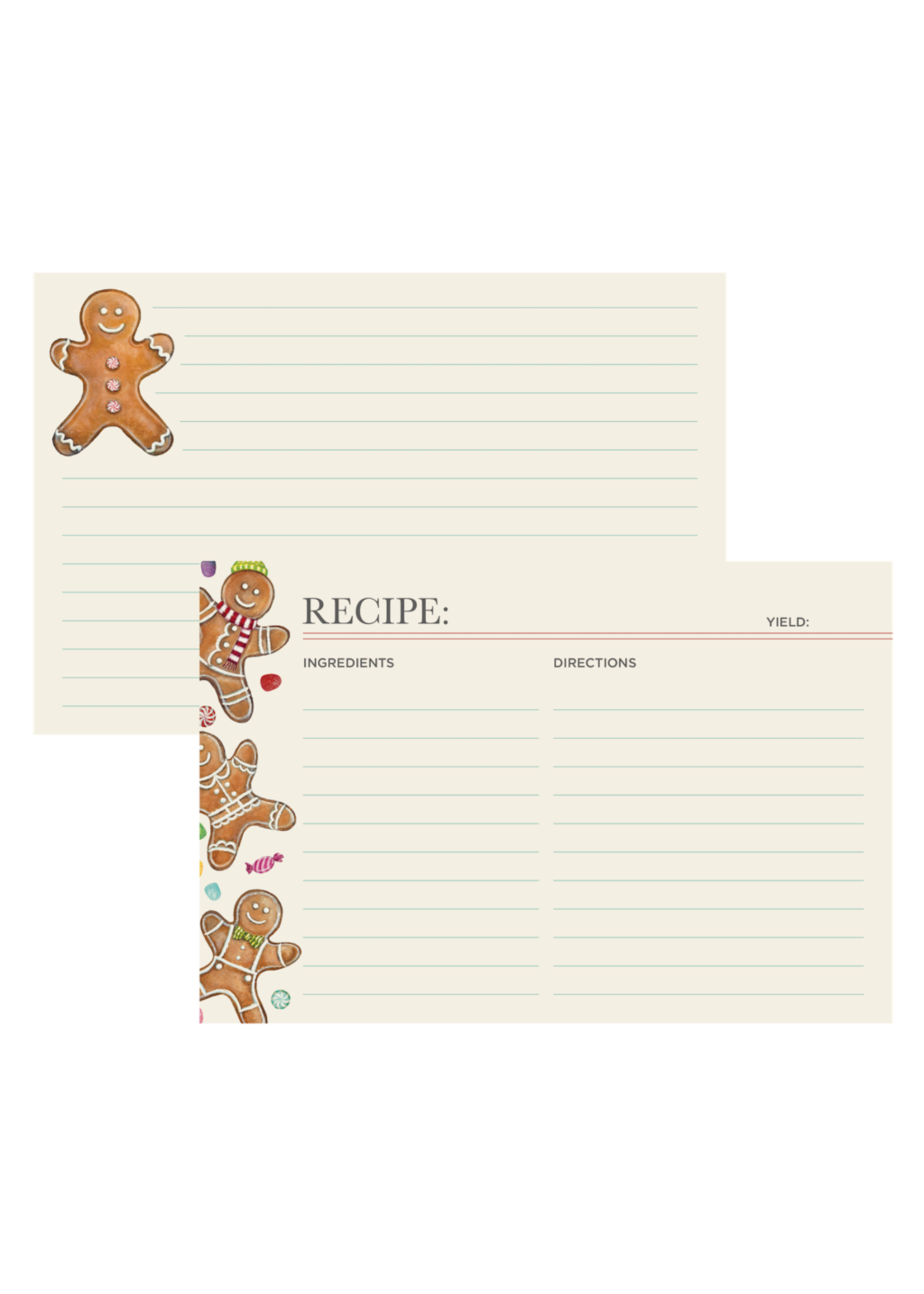 Hester & Cook Gingerbread Man Recipe Cards The Kitchen Table