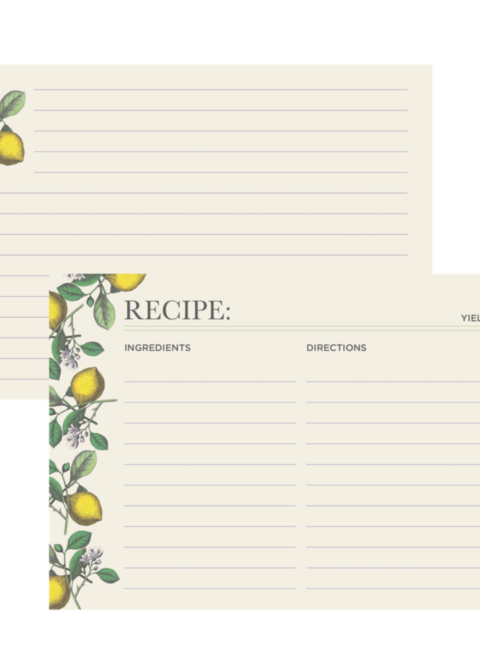 Hester & Cook Lemon Recipe Cards