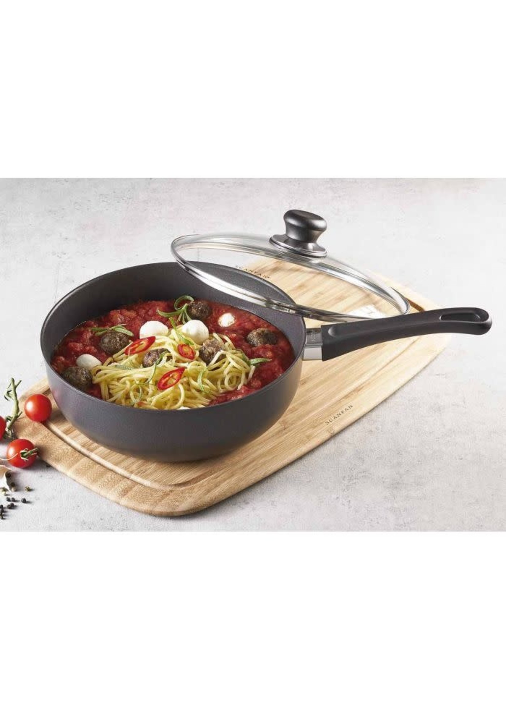 SCANPAN 4 Qt. Covered Deep Saute Pan, Classic