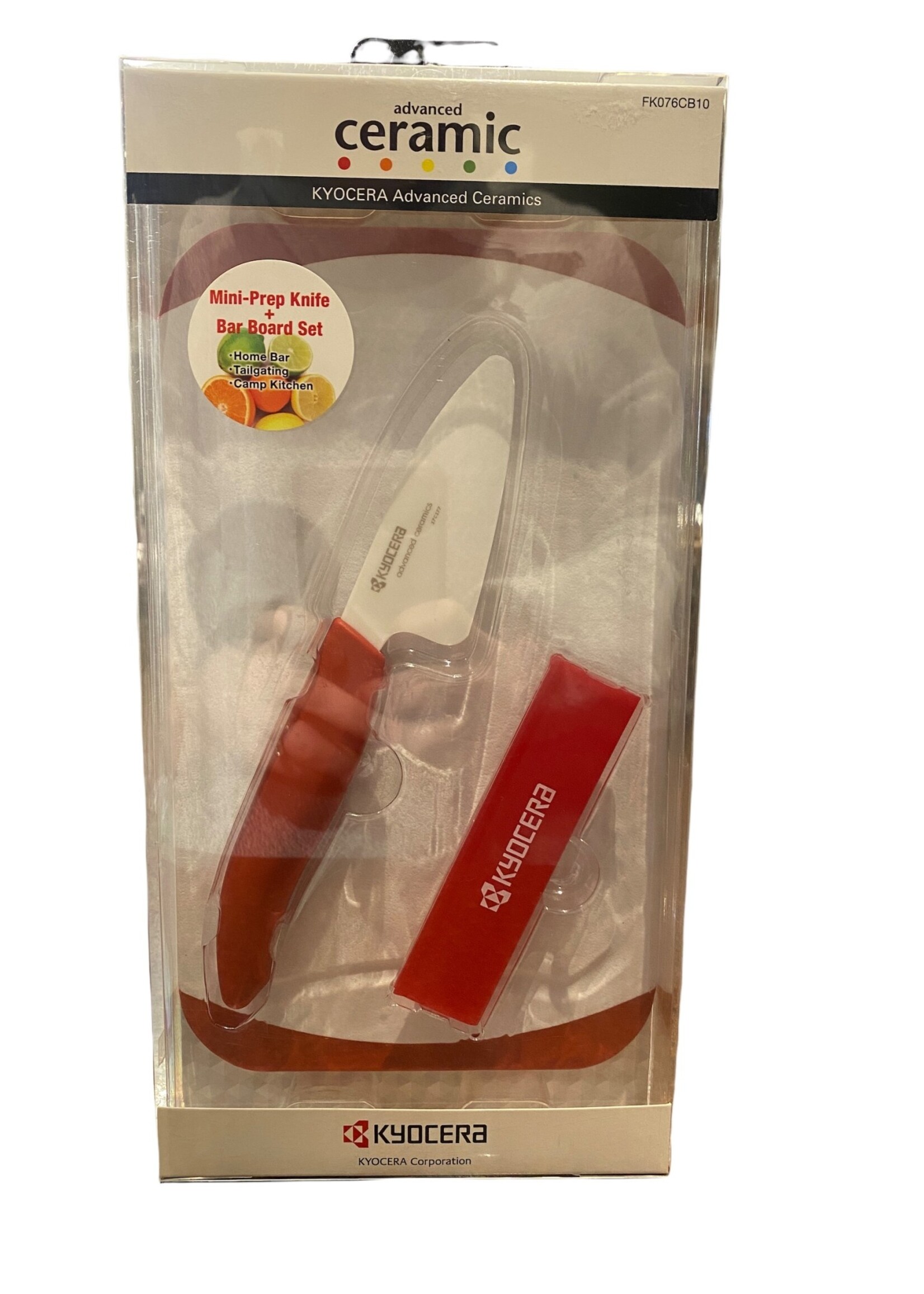 Kyocera Mini Prep Knife & Board Red