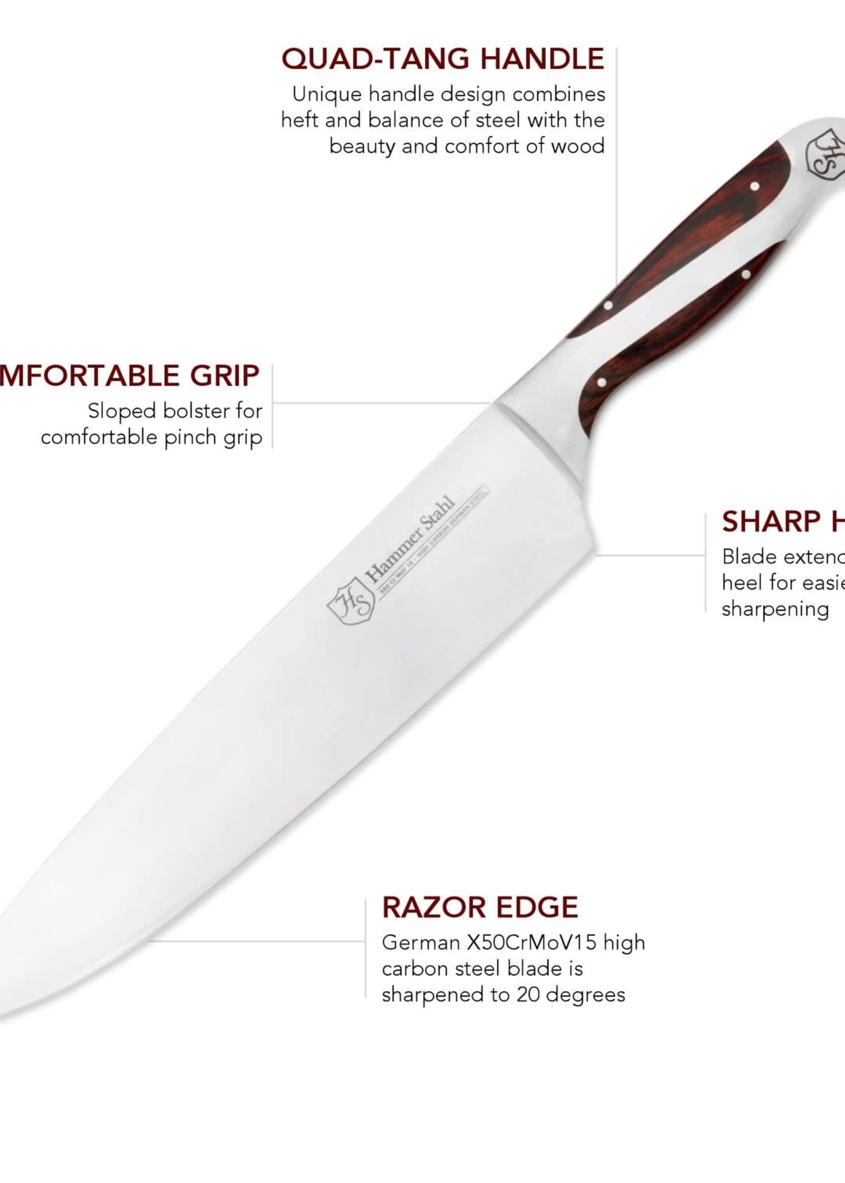 Hammerstahl Heritage Steel 10" Chef Knife