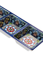 Prepara 3 Sectional Tray Mosaic Blue