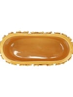 Vietri Rustic Garden Amber Flower Oval Planter Retired 2023