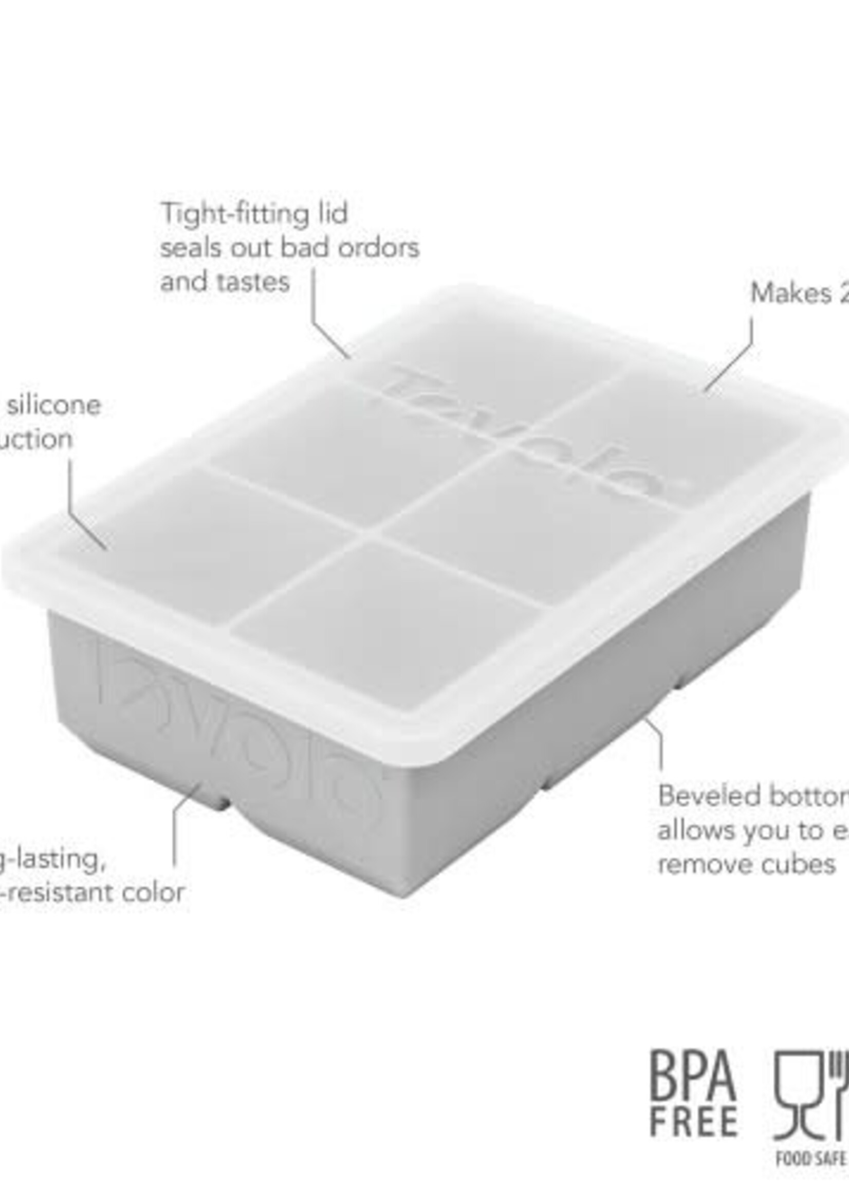 King Cube Ice Tray w/ Charcoal Lid