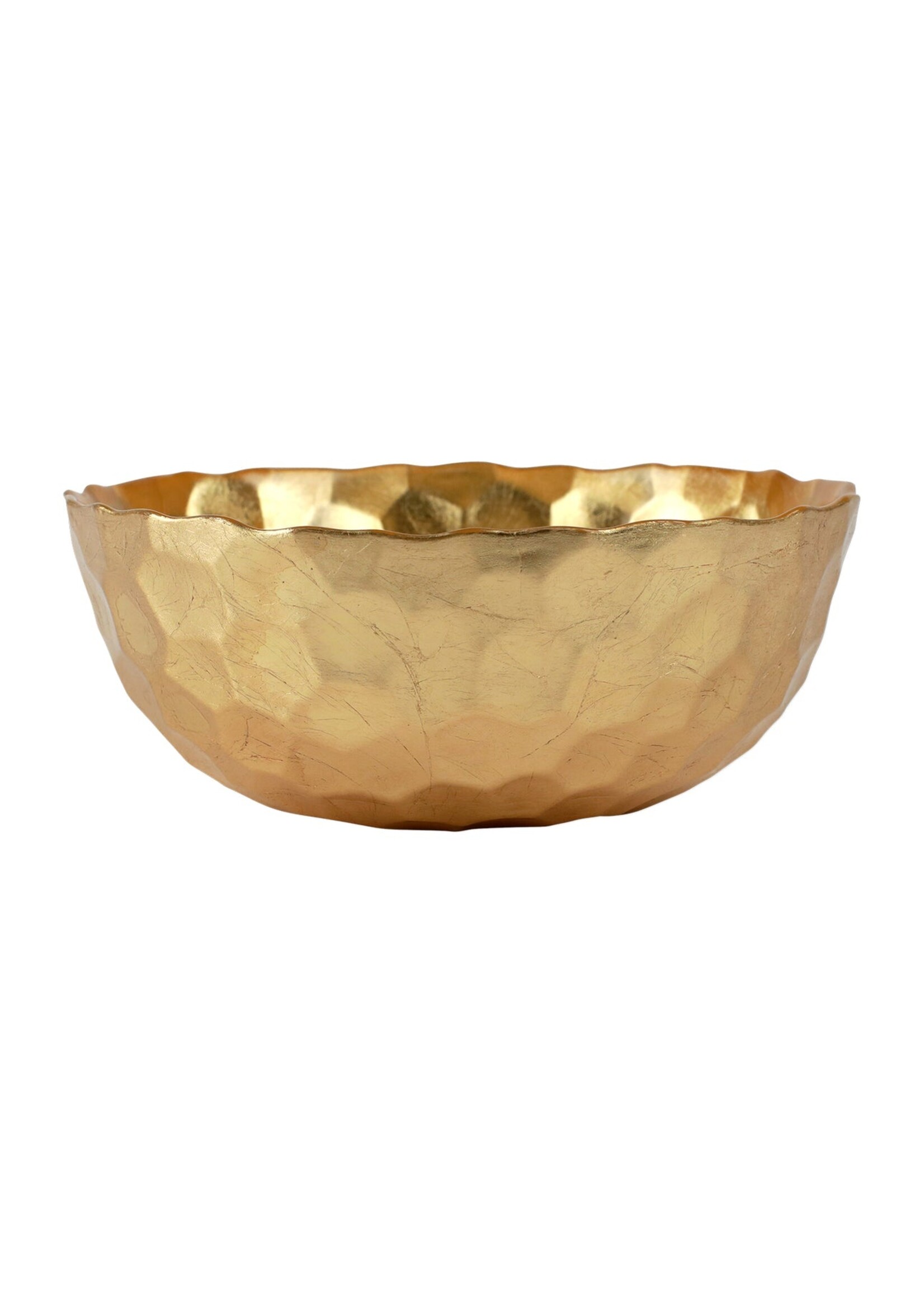 Vietri Rufolo Glass Gold Honeycomb Small Bowl