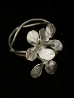 Pewter Clover Napkin Rings S/4