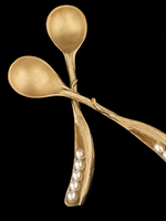 Table Art Collection Pea Pod Spoons S/2