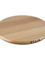 Staub Magnetic Wood Trivet - 9-inch Round