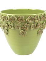 Vietri Rustic Garden Pistachio Medium Cachepot