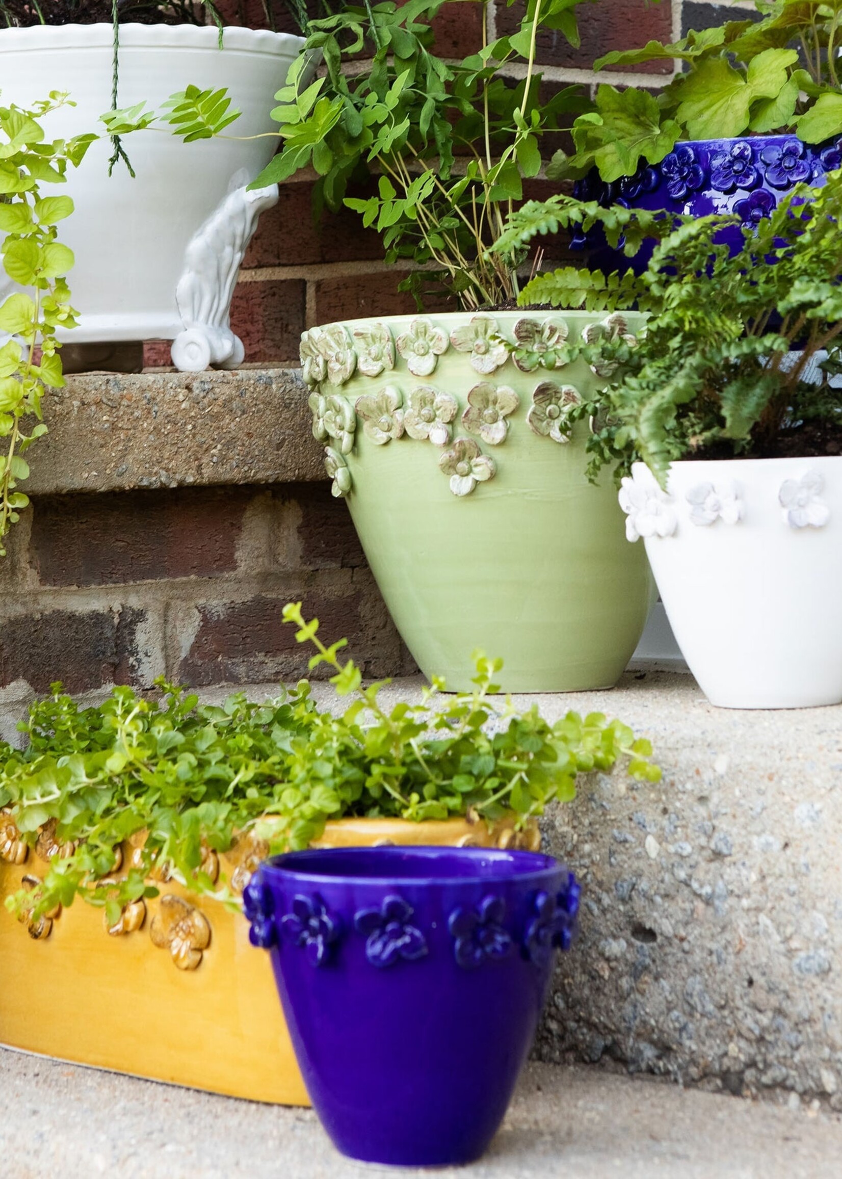 Vietri Rustic Garden Cobalt Small Cachepot Retired w/ Sale Price