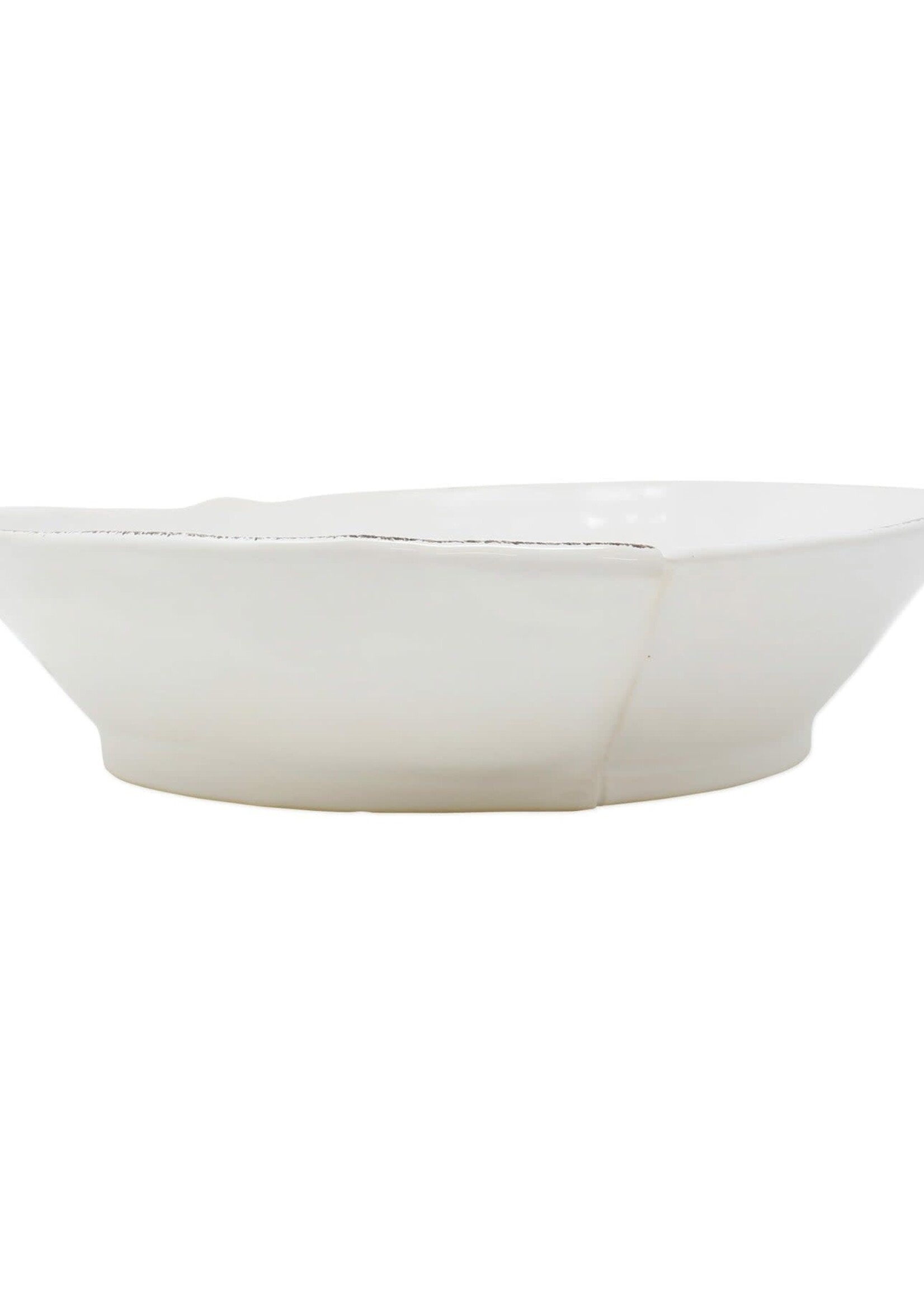 Vietri Lastra White Medium Shallow Serving Bowl