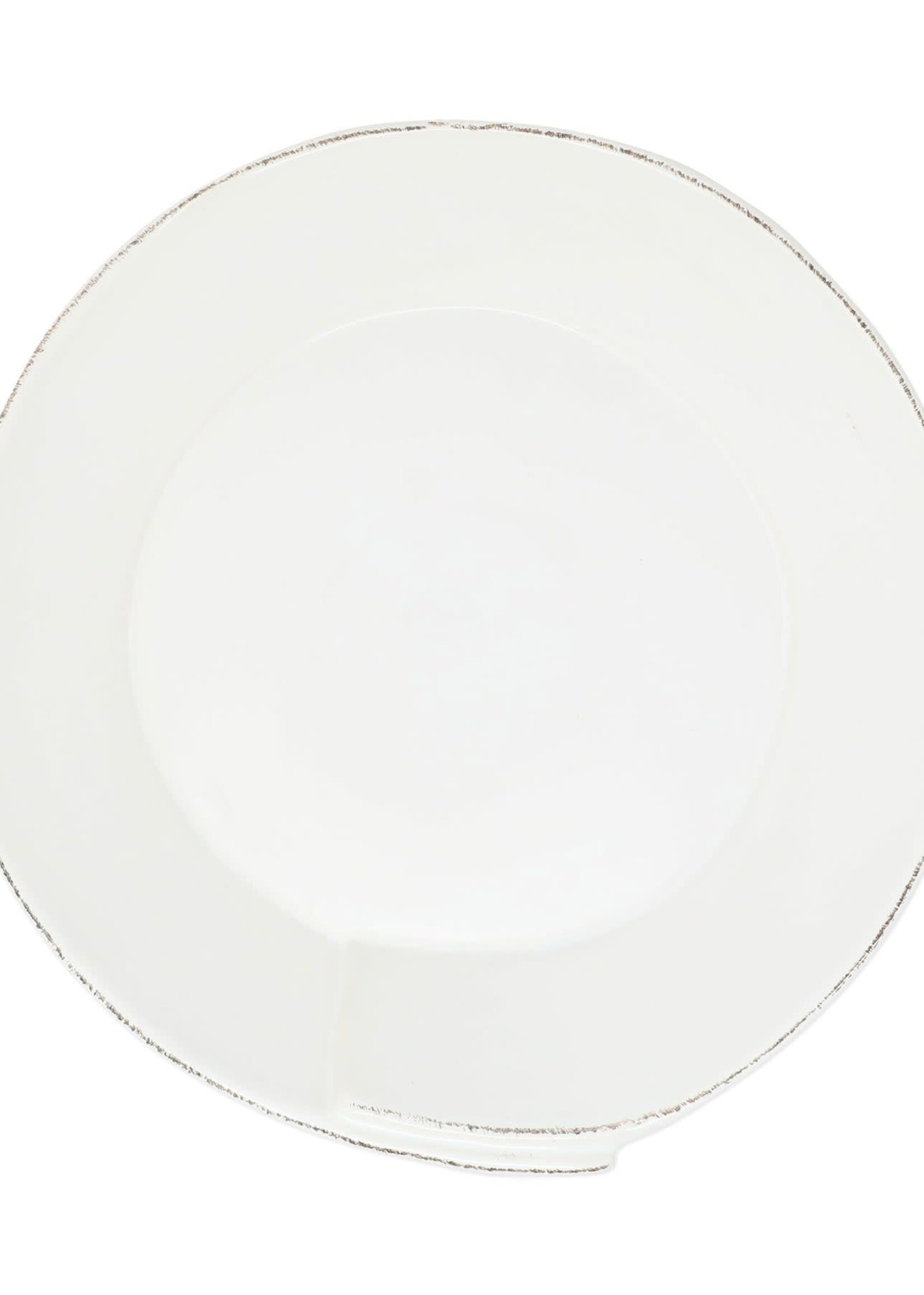 Vietri Lastra White Medium Shallow Serving Bowl