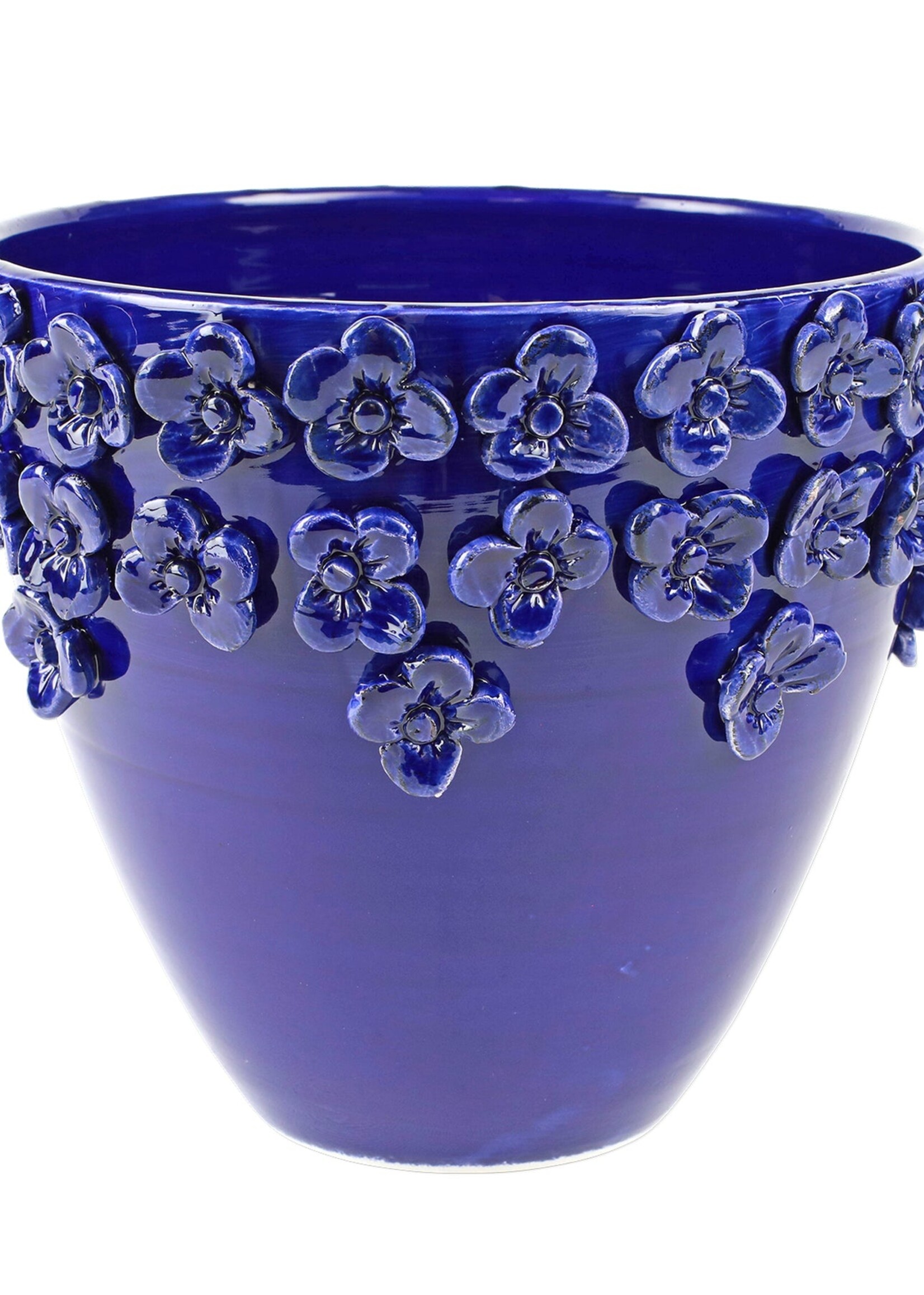 Vietri Rustic Garden Cobalt Medium Cachepot Retired w/ Sale Price